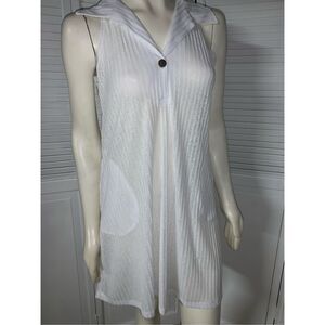 J Valdi Beachwear White Sleeveless Mini Dress Small